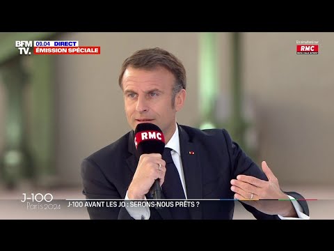 On n'est pas totalement à la hauteur: Emmanuel Macron évoque le métro parisien à 100 jours des JO