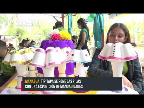 Promueven el reciclaje para manualidades en colegio de Tipitapa - Nicaragua