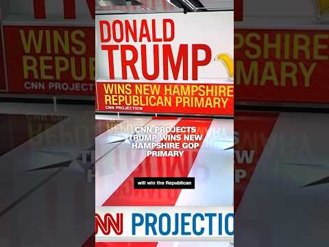 CNN projects Trump wins New Hampshire GOP primary #cnn #news #trump #nikkihaley