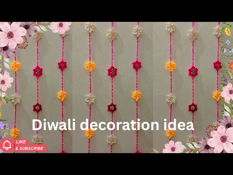 Bachi hui uun se banaye diwali ke liye khubsurat wall hanging | crochet tutorial
