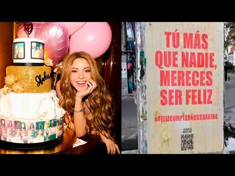 Shakira cumplió 47 años, lo festejó con una mega torta y sus fans la homenajearon en la calle