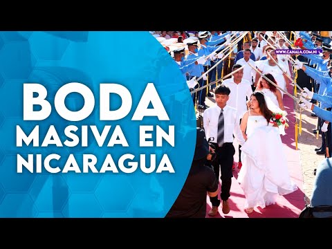 Más de 250 parejas se casan en una boda masiva en Nicaragua en el Día de San Valentín