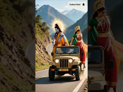 😱🔥 देखिए – भगवान शिव और माता पार्वती जी की अनोखी जीप सवारी!आधुनिक अंदाज़ में दिव्य झलक #ViralShorts