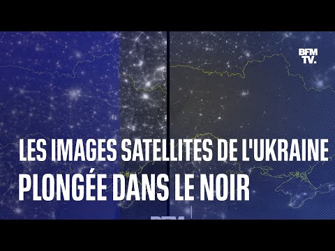 Les images satellites de l'Ukraine plongée dans le noir