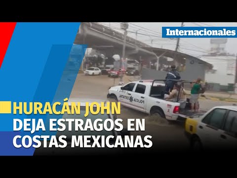 Huracán John deja estragos en costas mexicanas