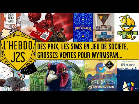 L'Hebdo #J2S du 18/03/2025 - Prix ludiques, succès pour Wyrmspan, Orapa Mine, Présages...
