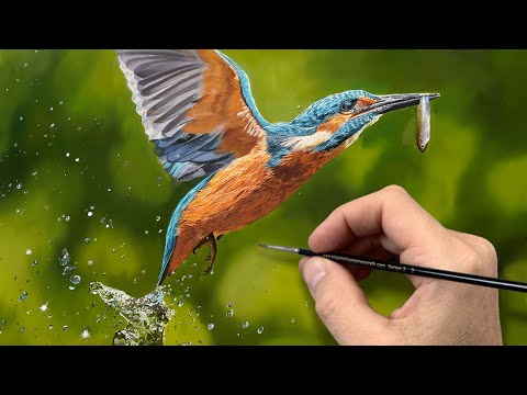 Painting a Kingfisher in oil | Episode 229