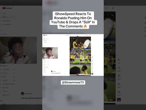 IShowSpeed Reacts To Ronaldo Posting Him #fyp #ishowspeed #ronaldo #ishowspeedshorts #shorts #viral