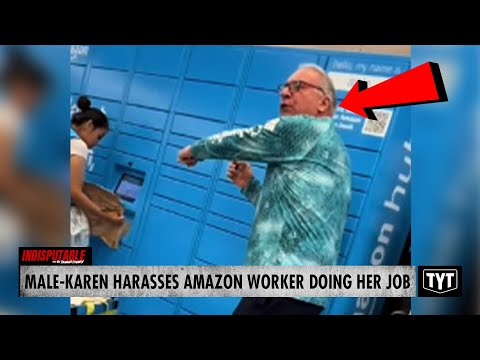 WATCH: Bossy Male-Karen Pesters Amazon Worker Doing Her Job