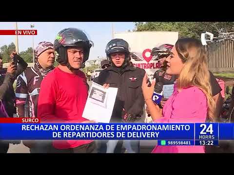 Motorizados denuncian operativos discriminatorios en Surco: protestan contra alcalde Carlos Bruce