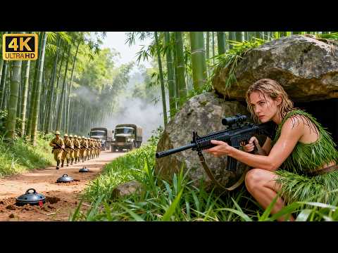 【爆燃抗戰電影】日軍部隊穿林而過，怎麼女槍神精準布下地雷陣，瞬間殲滅3000日軍！ #抗战 #戰爭 #中国女兵 #kungfu#特種兵 #中國電視劇#中國女兵