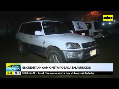 Encuentran camioneta robada en Asunción