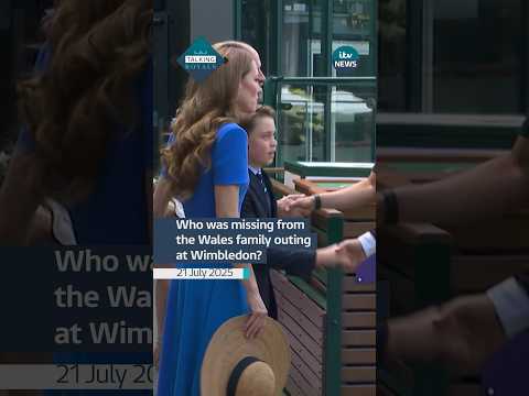 Who was missing from the Wales family outing at Wimbledon?