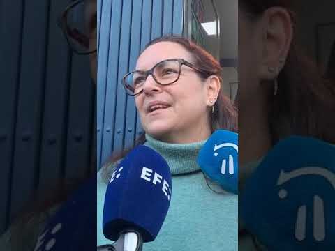 La alegría de una lotera tras vender el Gordo de la Lotería de Navidad en Madrid