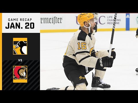 GAME RECAP: Penguins at Senators (01.20.23) | Guentzel Reaches 20 Goal Mark