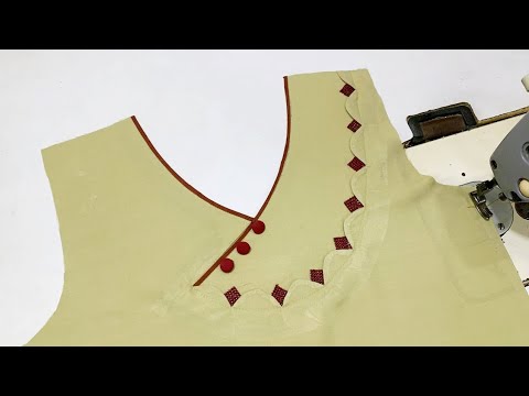 Beautiful Angrakha Style Neck Design | The Latest Design 