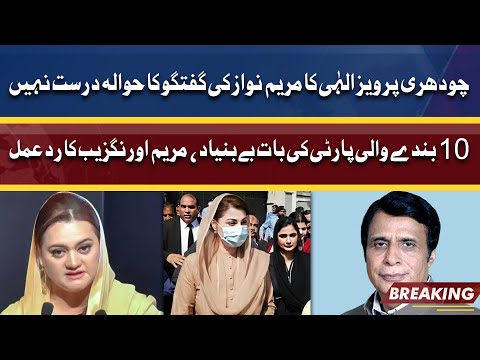 Marriyum Aurangzeb Reaction On Chaudhry Pervaiz Elahi Statement