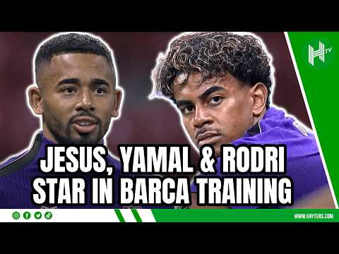 Jesus, Yamal &amp; Rodri STAR in Barcelona Champions League training