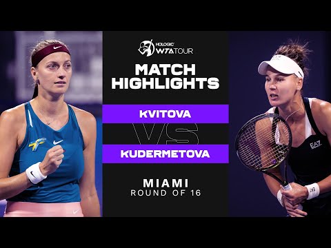 Petra Kvitova vs. Veronika Kudermetova | 2022 Miami Round of 16 | WTA Match Highlights