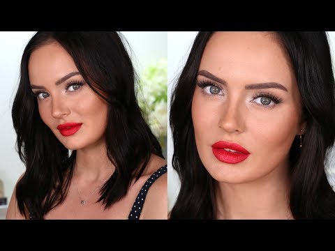 Simple Holiday Makeup with Cranberry Lips!