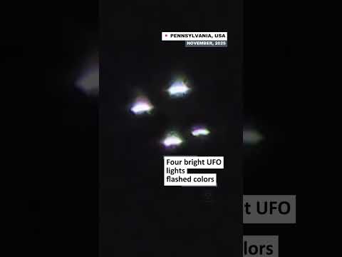 Four Lights Stop Mid Air #uap #ufo