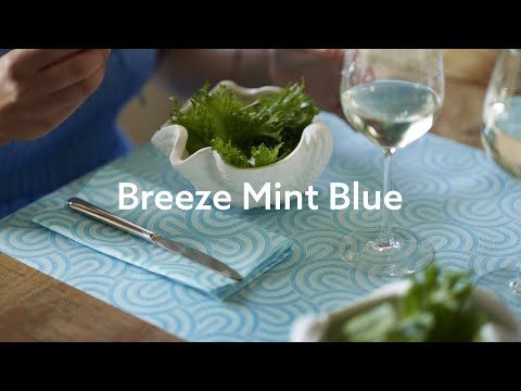 Restaurant decoration ideas│Seasonal napkins - Spring/Summer 2023: Breeze Mint Blue