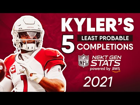 Next Gen Stats: Kyler Murray's 5 Least Probable Completions from 2021 video clip