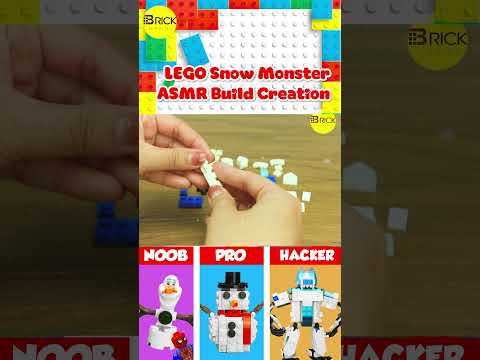 Lego Snow Monster ASMR Build Creation on Christmas Day