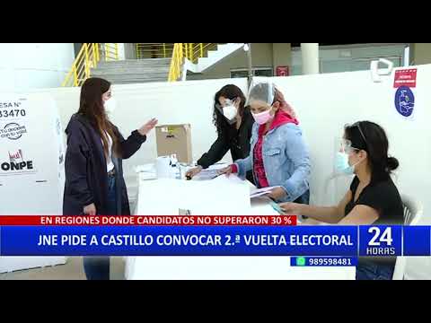 Elecciones 2022: JNE pide al presidente Castillo convocar a segunda vuelta en nueve regiones