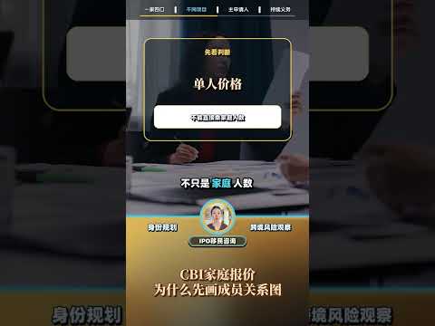 CBI家庭报价，为什么先画成员关系图：视频解读