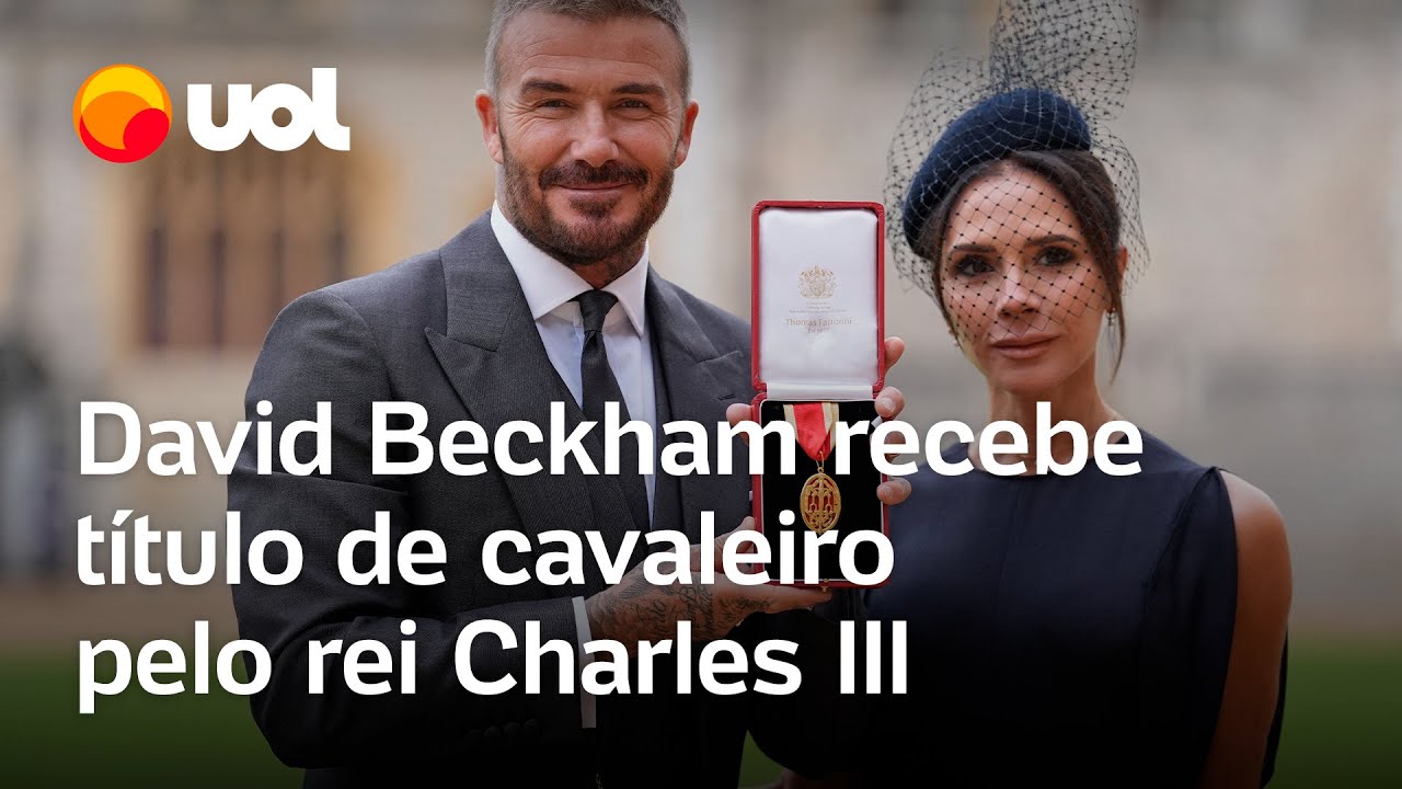 David Beckham recebe título de cavaleiro pelo rei Charles III no Castelo de Windsor