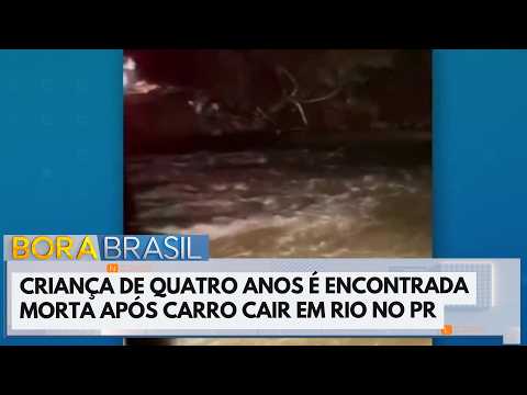 Criança de quatro anos é encontrada morta após carro cair em rio no PR