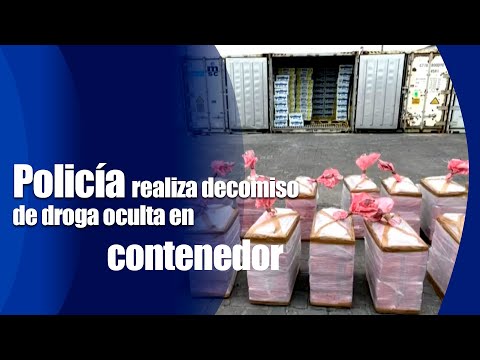 Policía realiza decomiso de droga oculta en contenedor