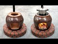 How to make a wood stove - a very beautiful 2 -in- 1 oven _ Simple creative ideas