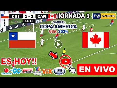 Chile vs. Canadá en vivo, donde ver, a que hora juega Chile vs. Canada Copa América 2024 JORNADA 3