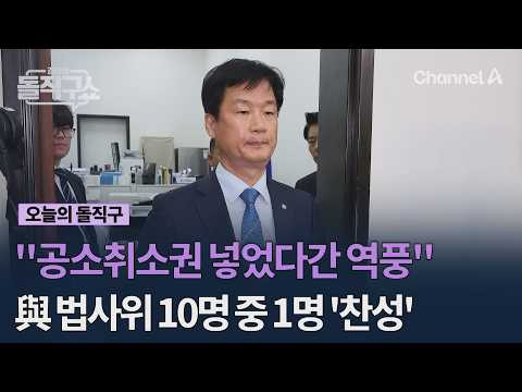 "공소취소권 넣었다간 역풍" 與 법사위 10명 중 1명 '<strong>찬성</strong>' #김진의돌직구쇼 #채널A