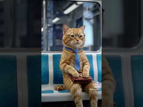 A Cat That LivesLike a Human #cat #vlog #life #cattok #catlife #cutecat #aiart