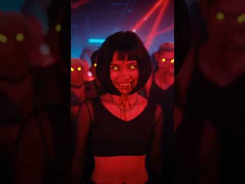 Vampires at the Rave 🩸 Techno Horror Party | Real or AI? #horror #halloween #animation #movie