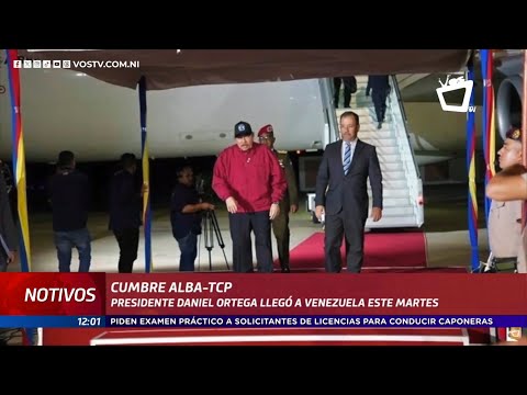 Presidente Daniel Ortega llega a Venezuela para participar en cumbre de la ALBA