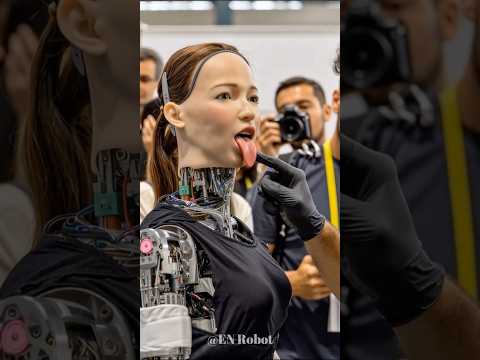 Just saw this robot at AI EXPO.... kinda creepy at first, but actually pretty amazing 😅