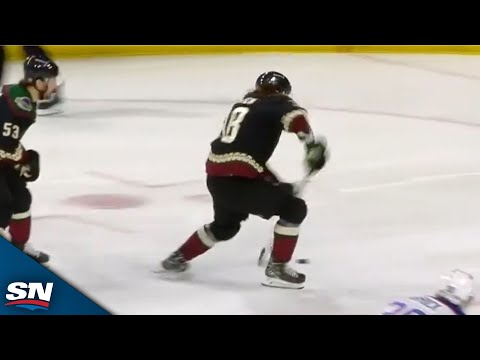 Liam OBrien Opens The Scoring In Coyotes Final Game In Arizona