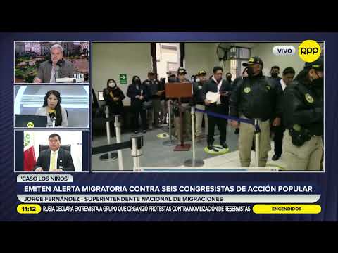 Caso 'Los Niños': Migraciones emite alerta migratoria informativa contra seis congresistas