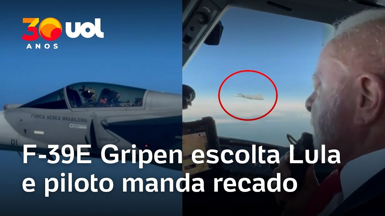F 39E Gripen Vídeo mostra caça supersônico escoltando Lula e piloto diz O céu é nosso