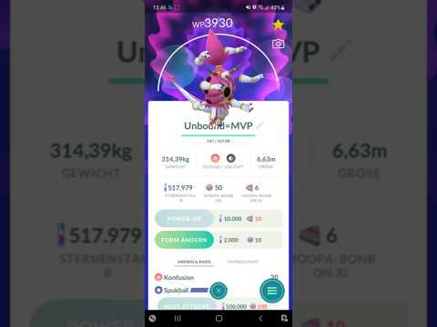 Level 40 Hoopa form change to Hoopa Unbound | Pokemon GO #shorts