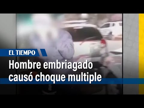 Conductor en estado de embriaguez causó un choque múltiple que dejó tres personas heridas