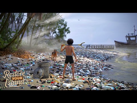 無人島に散乱したゴミの山を掃除するゲーム「Restore Your Island DEMO」やる。