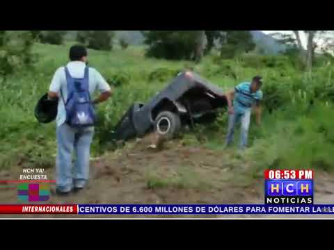 Brutal accidente vial deja una persona gravemente herida en Nueva Arcadia, Copán
