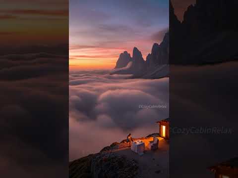 🏔 Tiny House on the Edge of Heaven | Sunset Above the Clouds 🌅✨ #scenicjourney