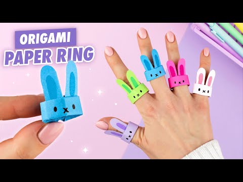 Оригами КОЛЬЦО Зайчик из бумаги | Origami Paper Rabbit Ring