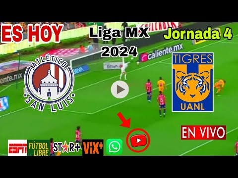 San Luis vs. Tigres en vivo, donde ver, a que hora juega Atlético San Luis vs. Tigres Liga MX 2024